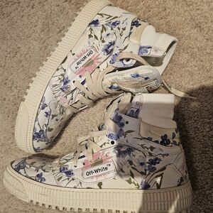 Off-White Floral Sneakers Womens Size 10 or Size 40